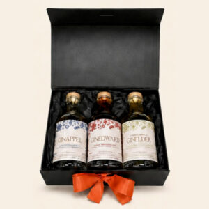 Trio likeuren in zwarte luxe geschenkdoos